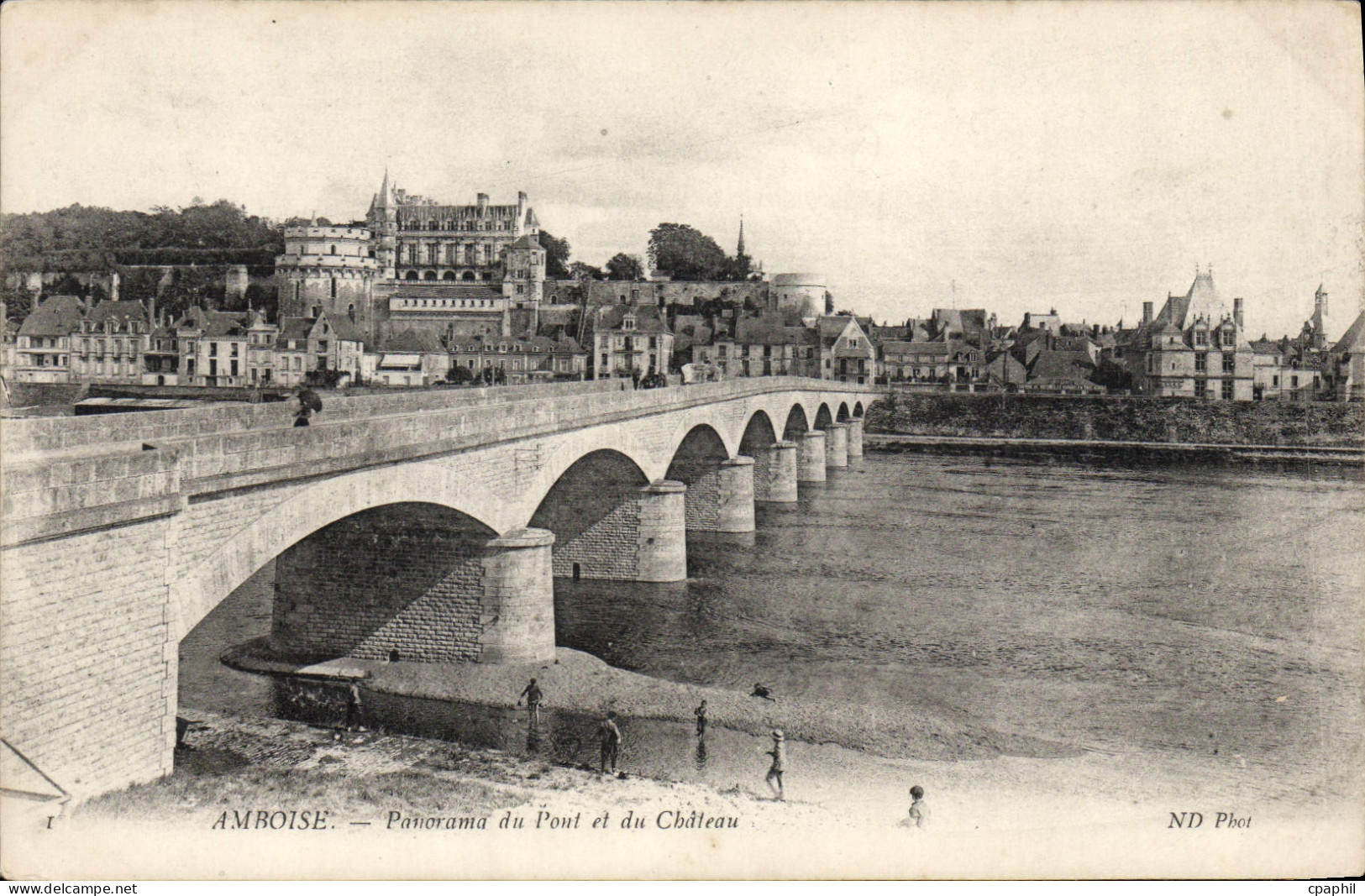 CPA Amboise Panorama Du Pont Et Du Chateau
