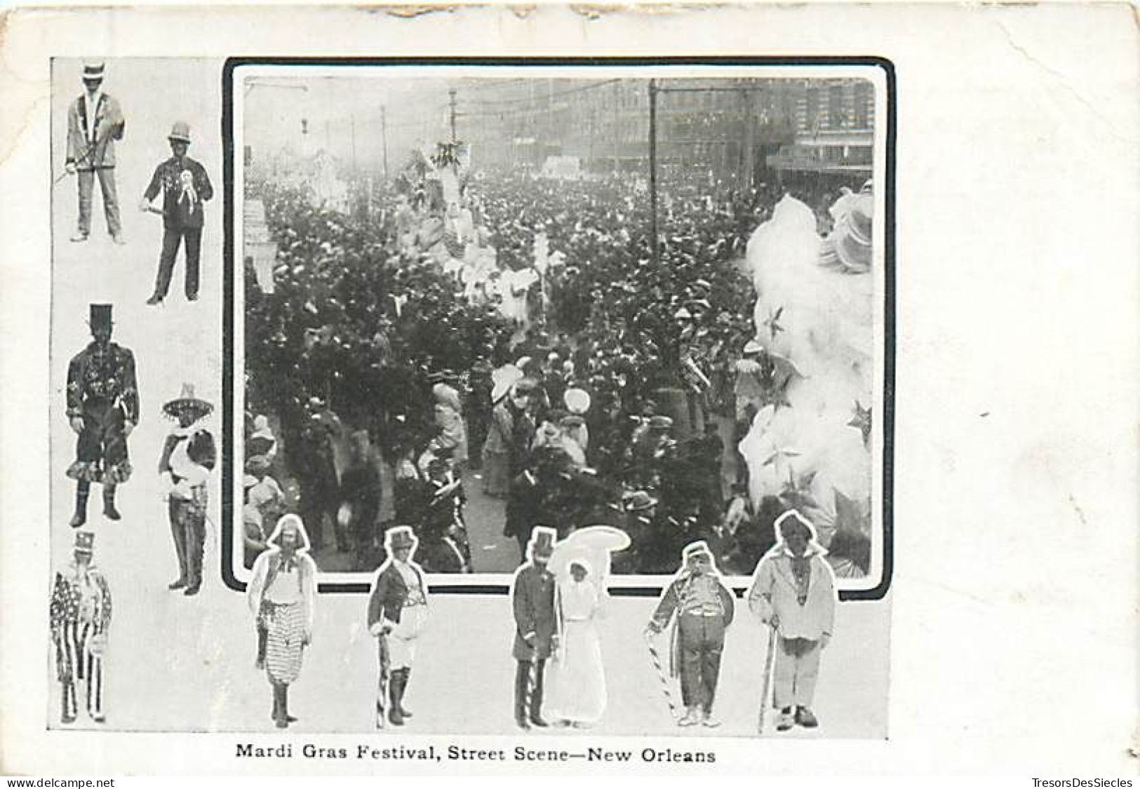 CPA  Amérique > Etats-Unis > LA - Louisiana > New Orleans Mardi Gras Festival Street Scene