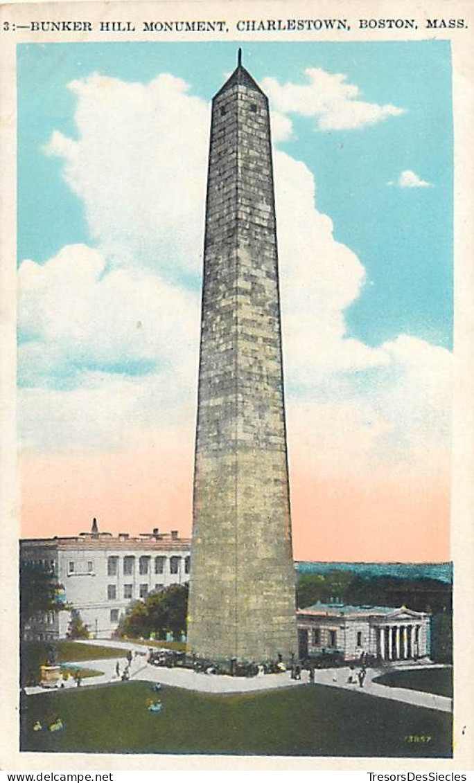 CPA Amérique > Etats-Unis > MA - Massachusetts > Boston Bunker Hill Monument Charlestown