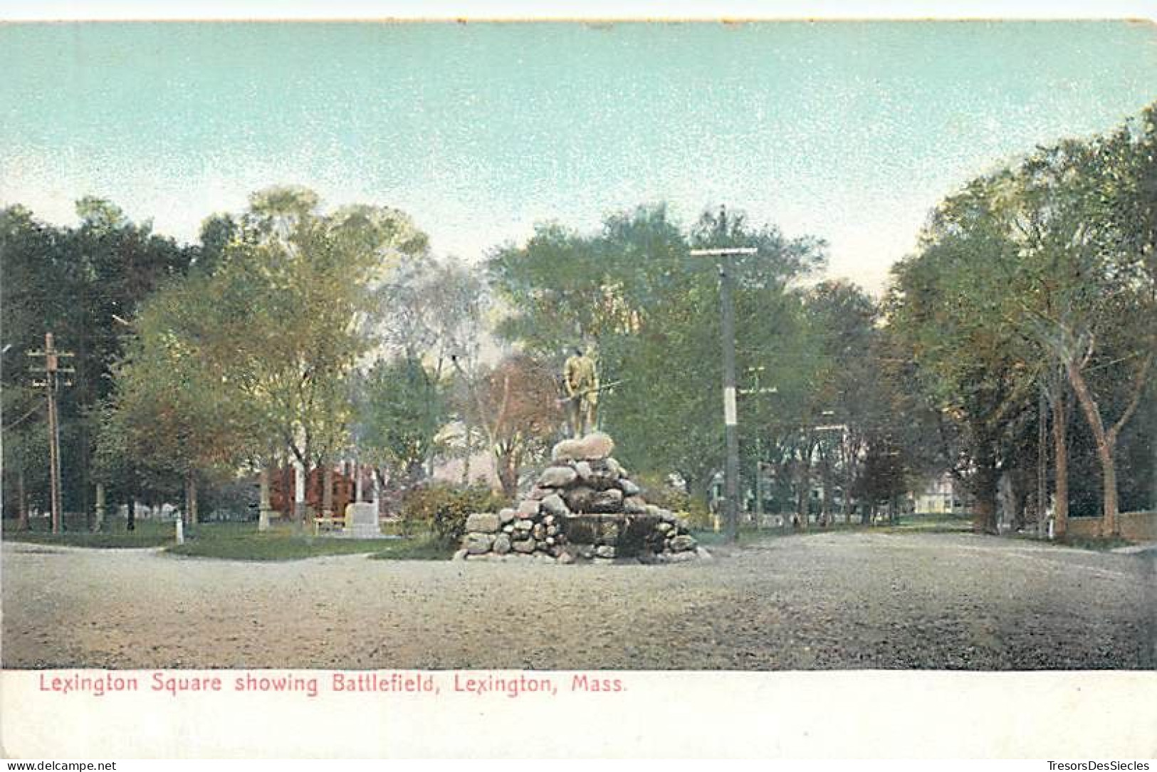 CPA Amérique > Etats-Unis > MA - Massachusetts > Lexington Square showing Battlefield - Lexington