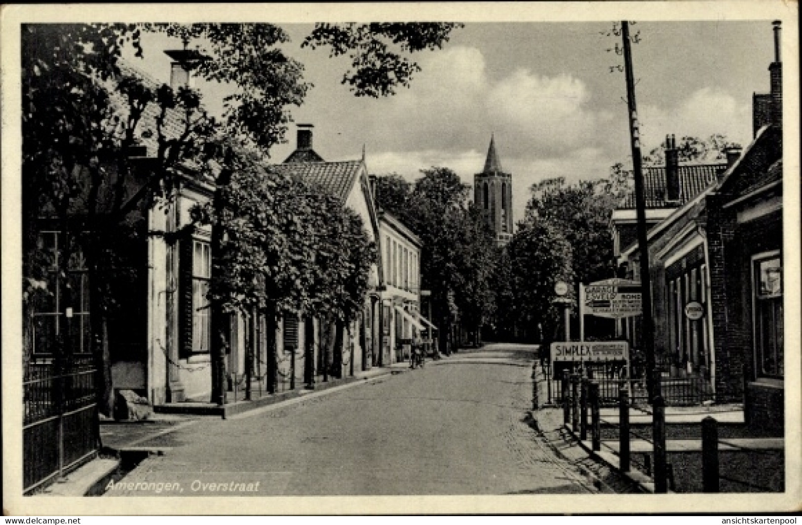 CPA Amerongen Utrecht Niederlande, Overstraat, Kirche