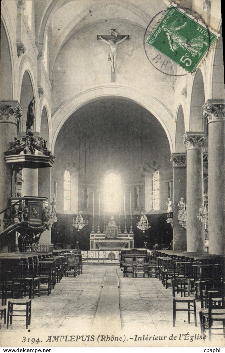 CPA Amplepuis Interieur De I'Eglise
