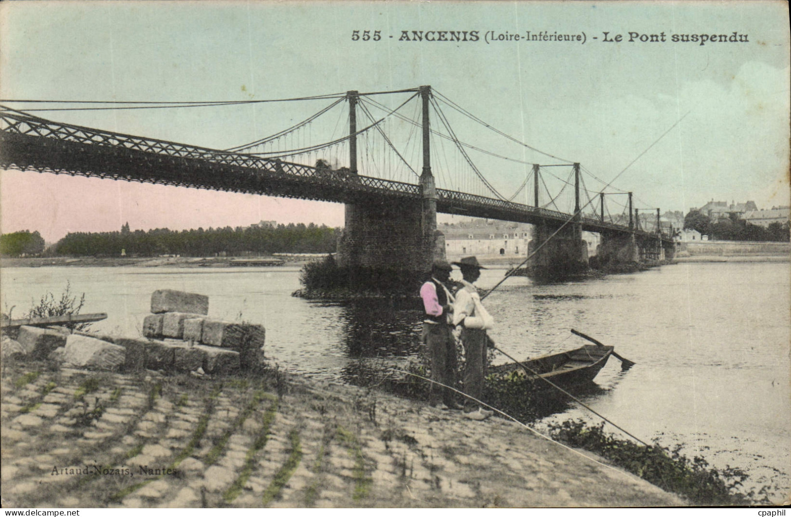 CPA Ancenis Loire Inferieure Le Pont suspendu