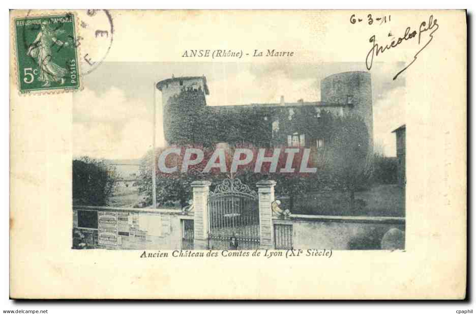 CPA Ancien Chateau des Comtes de Lyon Anse
