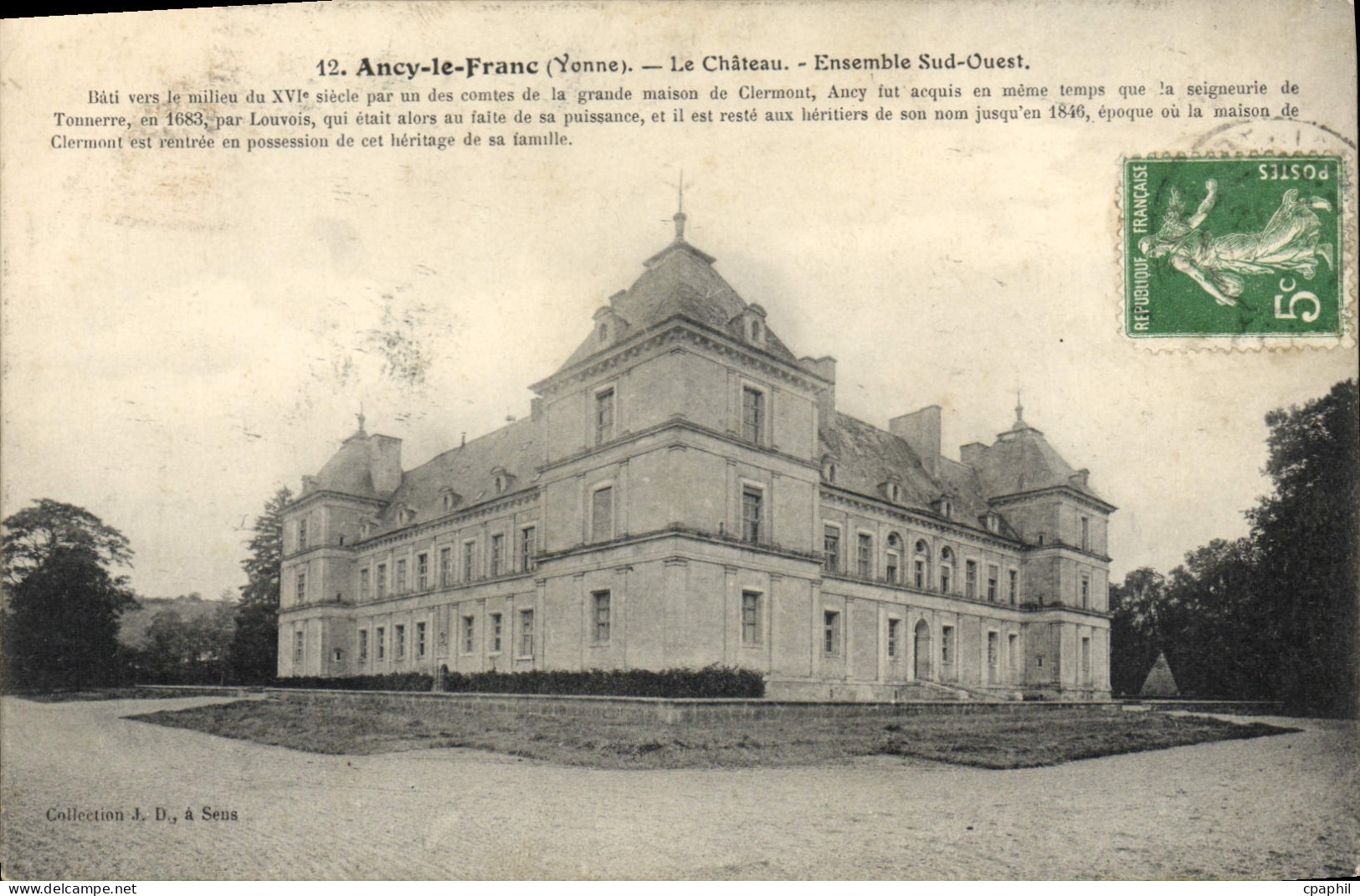 CPA Ancy Le Franc Le Chateau Ensemle Sud Ouest