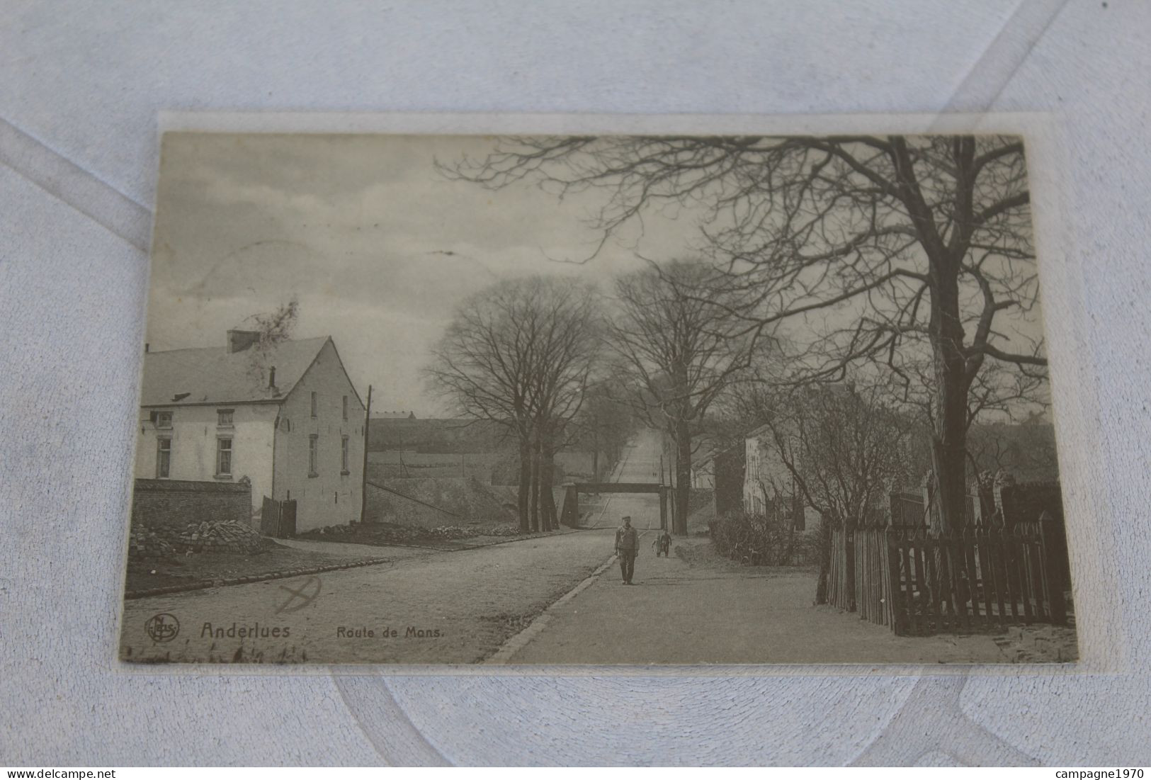 CPA - ANDERLUES - ROUTE DE MONS ( 1913 )