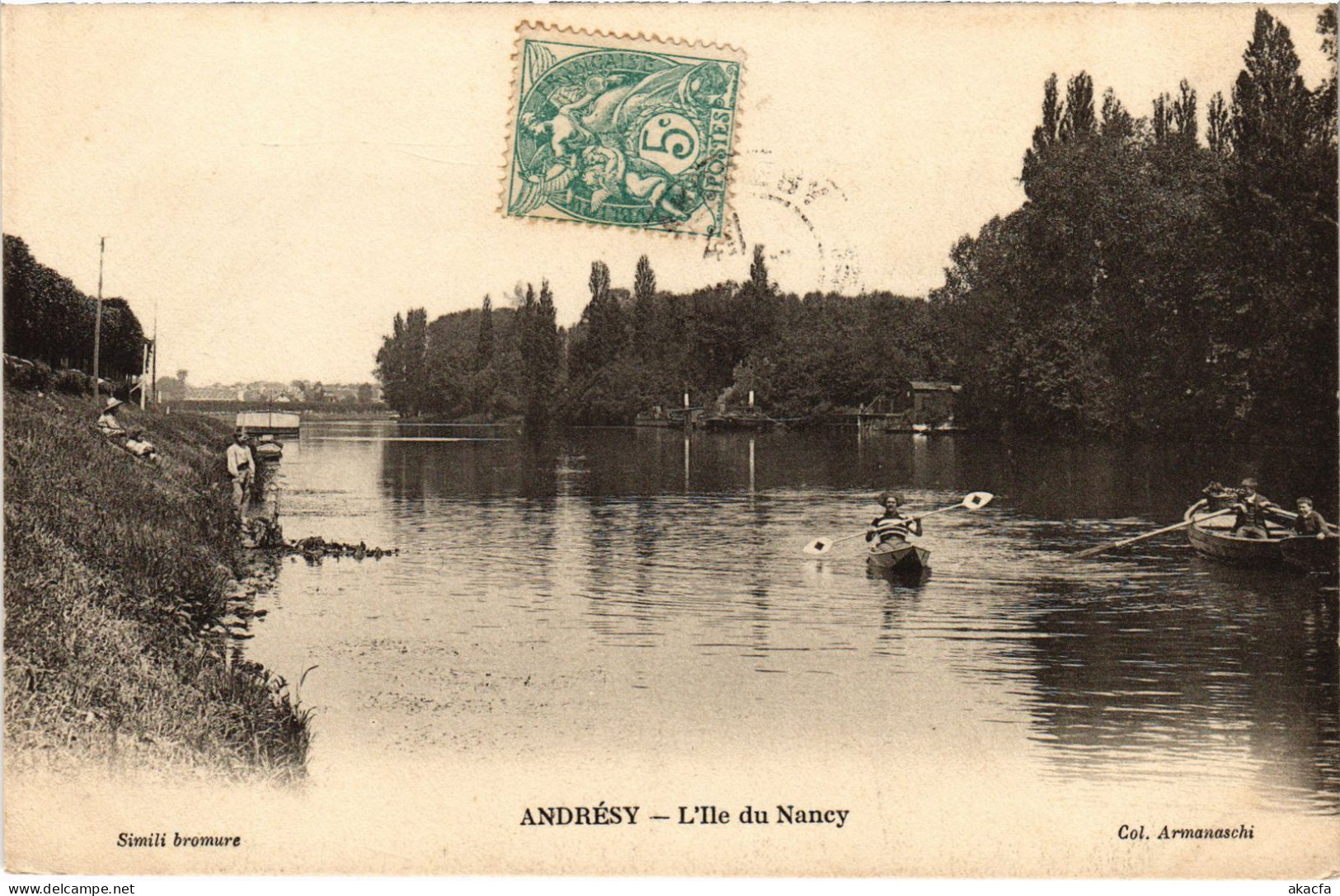 CPA ANDRESY L'Ile du Nancy (1386481)