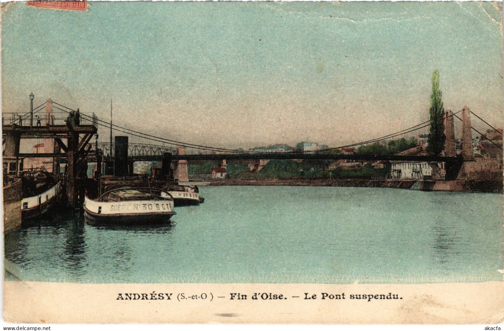 CPA Andresy Le Pont suspendu FRANCE (1378331)