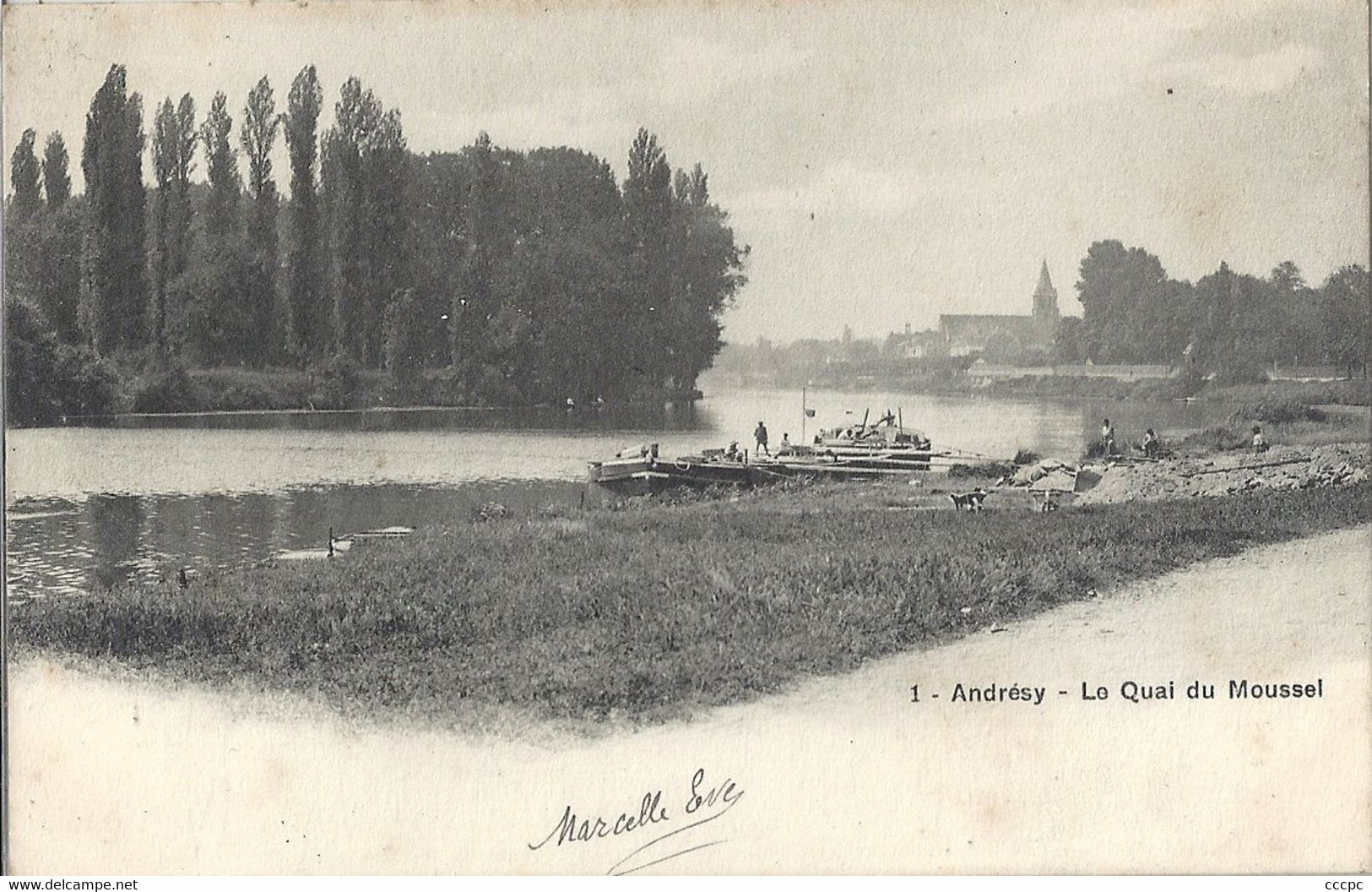 CPA Andrésy Le Quai du Moussel