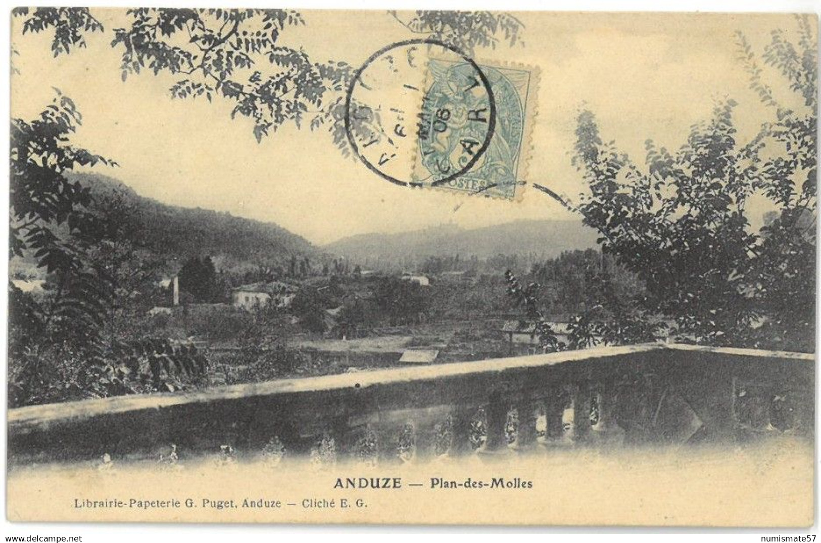 CPA ANDUZE - Plan des Molles - Ed. G. Puget , Anduze - Année 1906