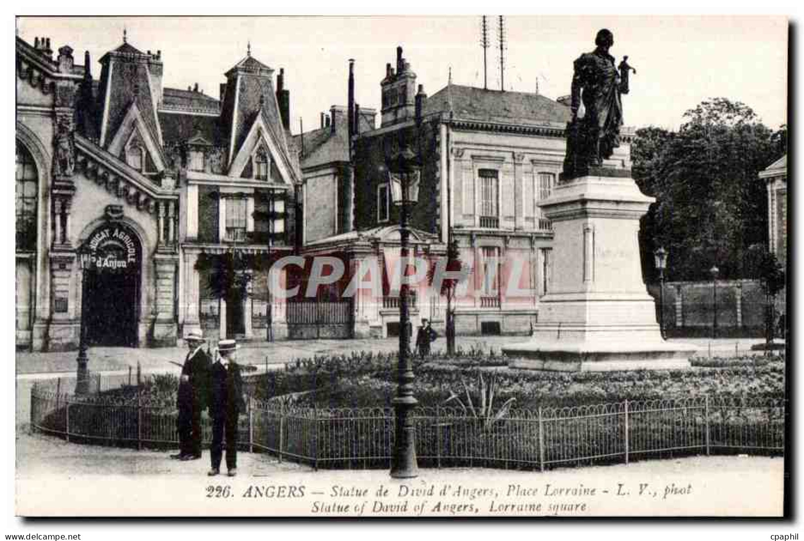 CPA Angers Statue de David d Angers Place lorraine