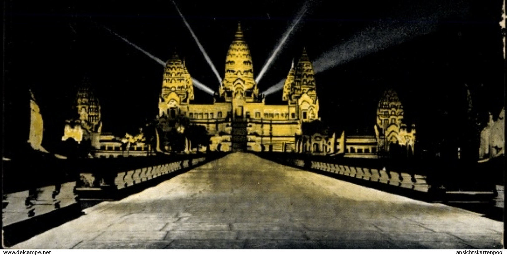 CPA Angkor Wat Kambodscha, Tempel, Nachtaufnahme