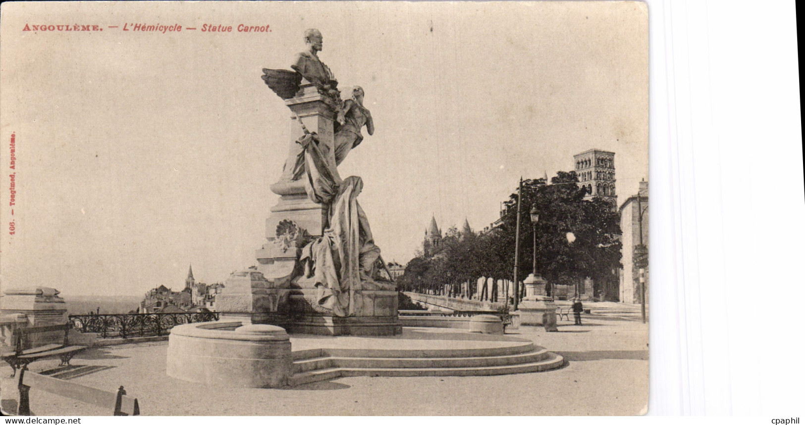 CPA Angouleme Statue Carnot