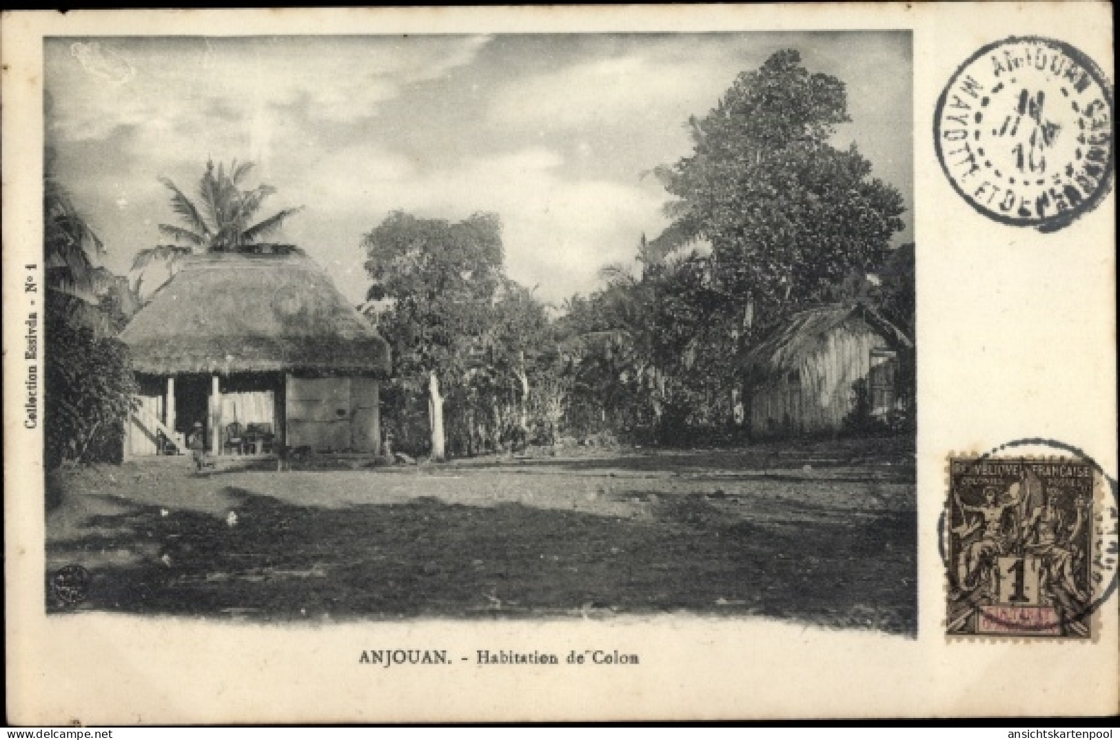 CPA Anjouan Komoren, Habitation de Colon
