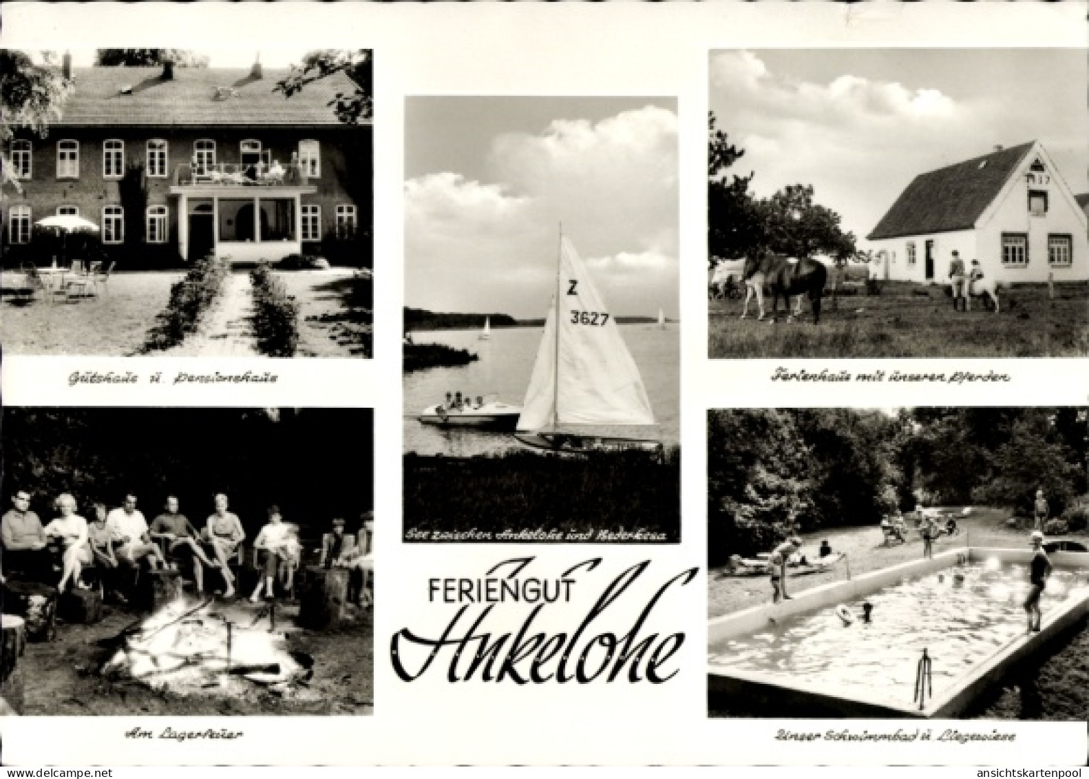 CPA Ankelohe Bad Bederkesa Geestland Niedersachsen, Ferienhaus, Am Lagerfeuer, Schwimmbad, Segelbo