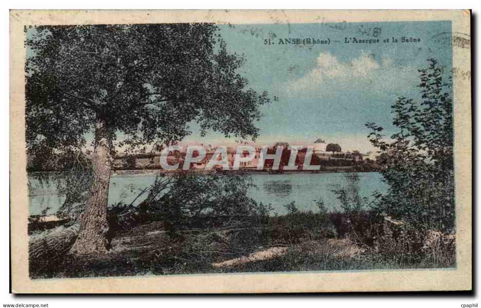 CPA Anse L'Azergue et la Saone