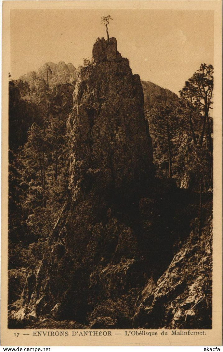 CPA ANTHEOR Environs - L'Obelisque du Malinfernet (1112705)