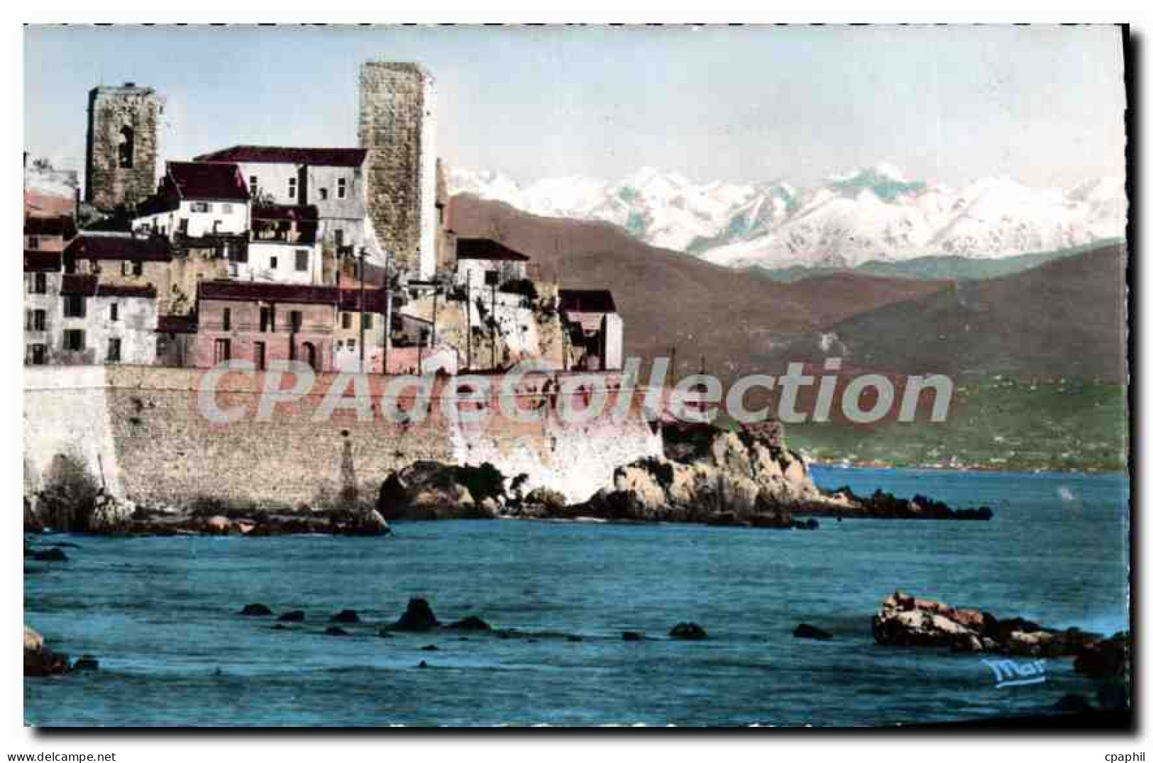 CPA Antibes Les Remparts Et Les Alpes