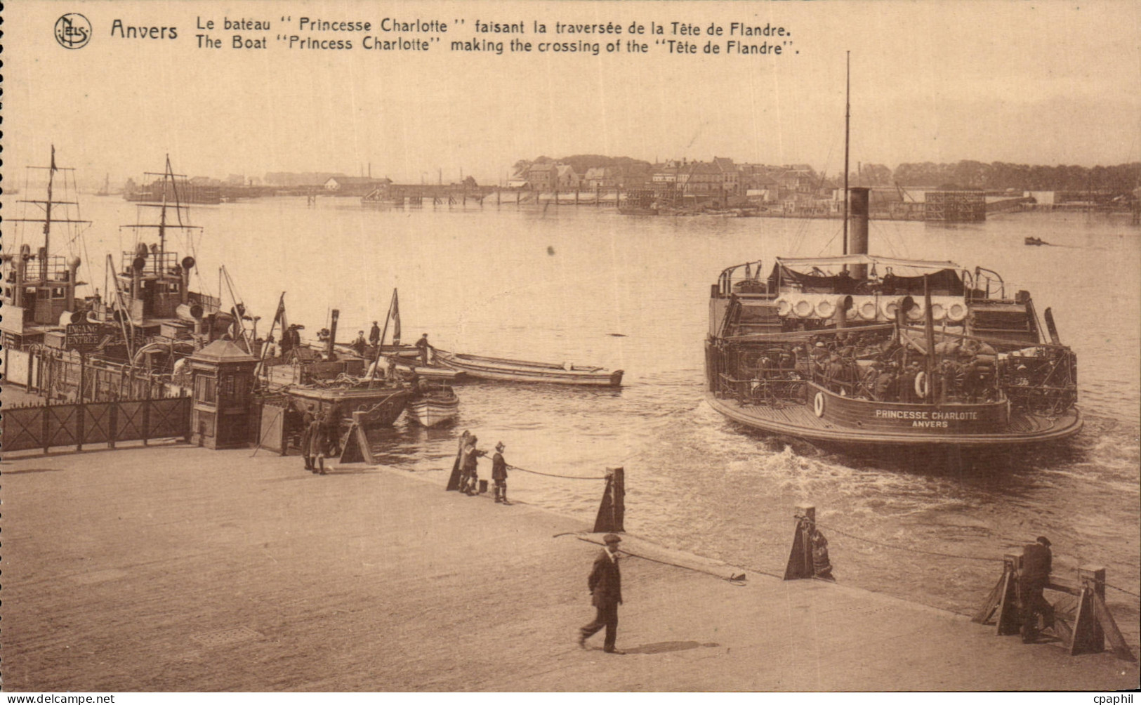CPA Anvers Le Bateau Princesse Charlotte faisant la traversee de la bTete de Flandre The Boat Princess Charlotte