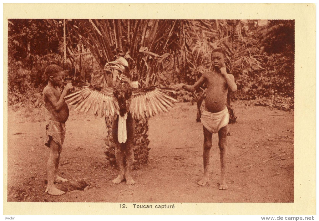 CPA ( AOF cote d ivoire)     toucan capturé