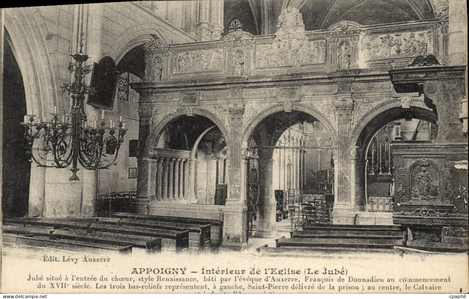 CPA Appoigny interieur de l'eglise le Jube