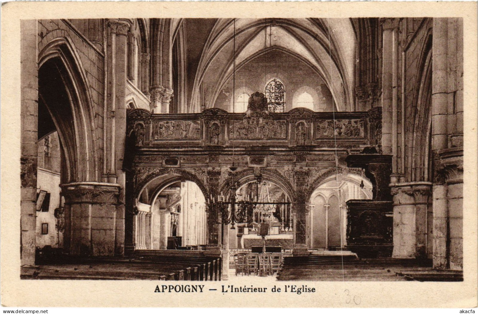 CPA Appoigny L'Interieur de l'Eglise FRANCE (1452002)