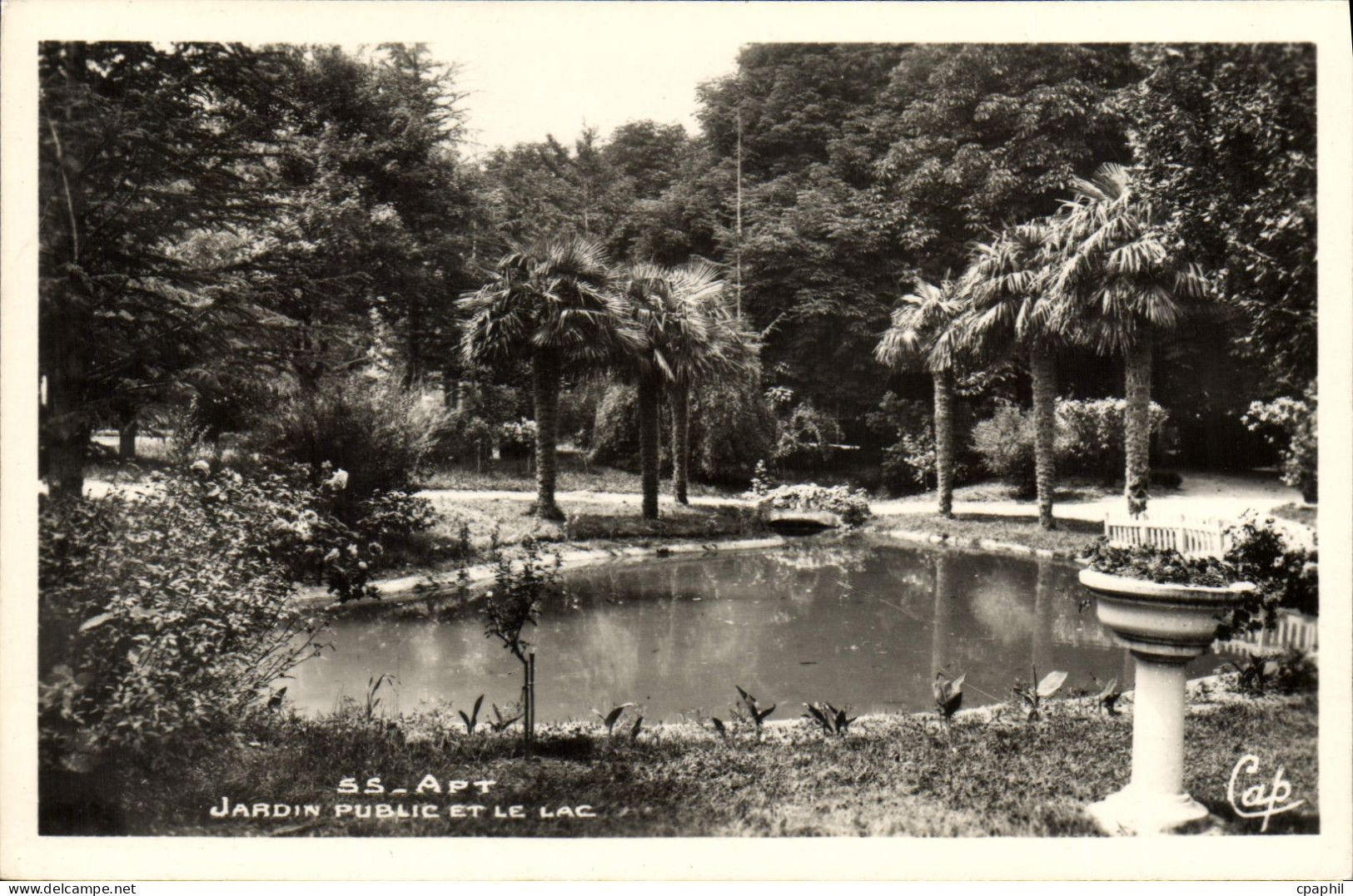 CPA Apt jardin public et le Lac