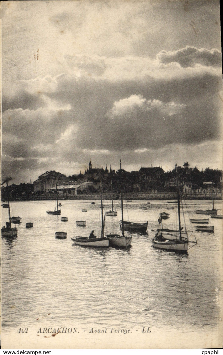 CPA Arcachon Avant l'orage