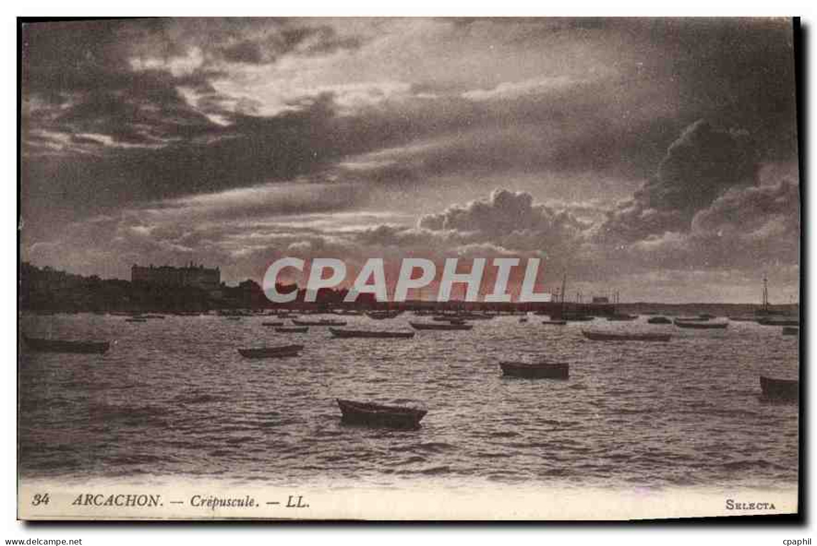 CPA Arcachon Crepuscule