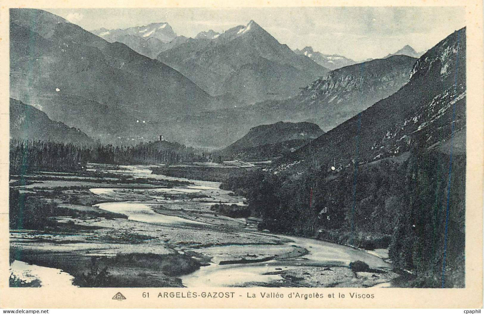 CPA Argeles Gazost La Vallee d'Argeles etle Viscos