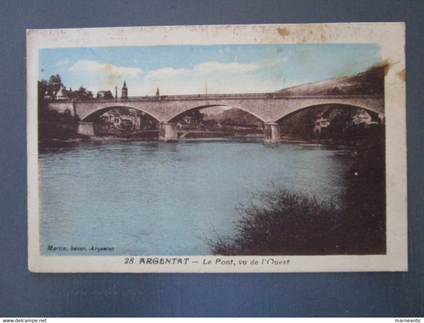 Cpa Argentat (19) le pont vu de l'ouest
