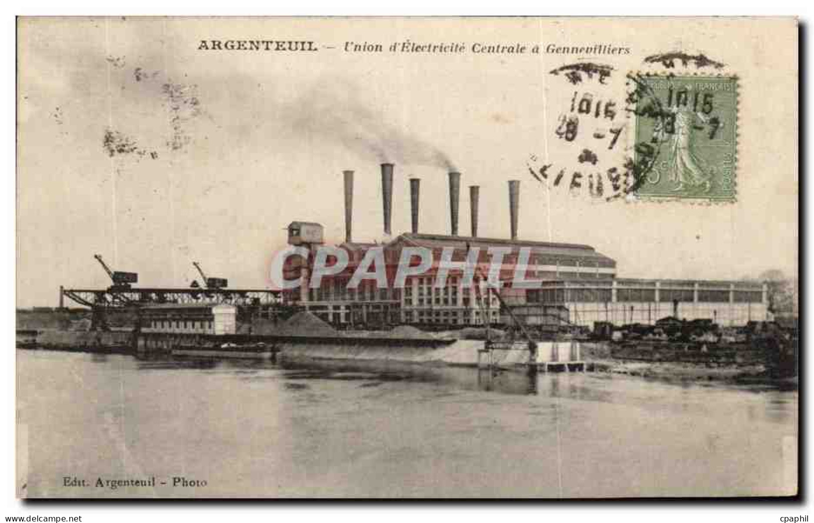 CPA Argenteuil Union d'Electricite Centrale A Gennevilliers