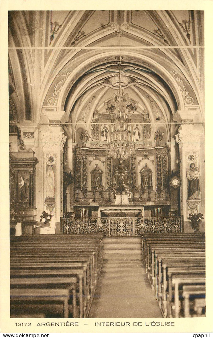 CPA Argentiere Interieur de l'Eglise