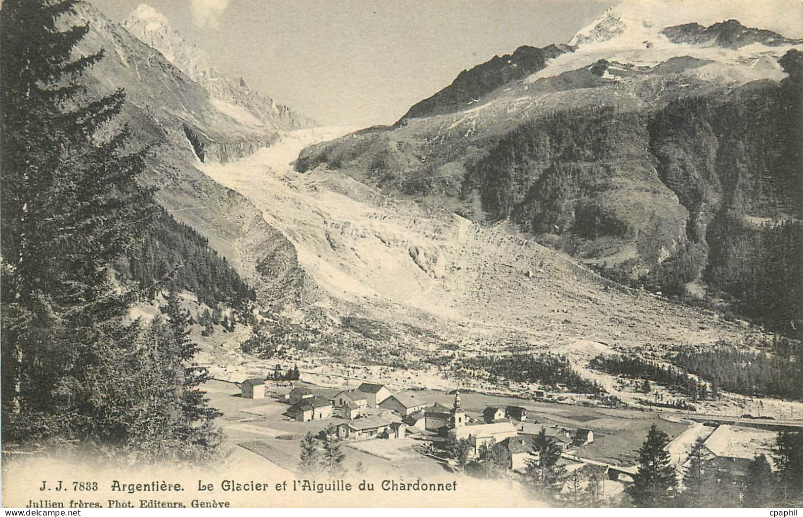 CPA Argentiere le Glacier et l'Aiguille du Chardonnet
