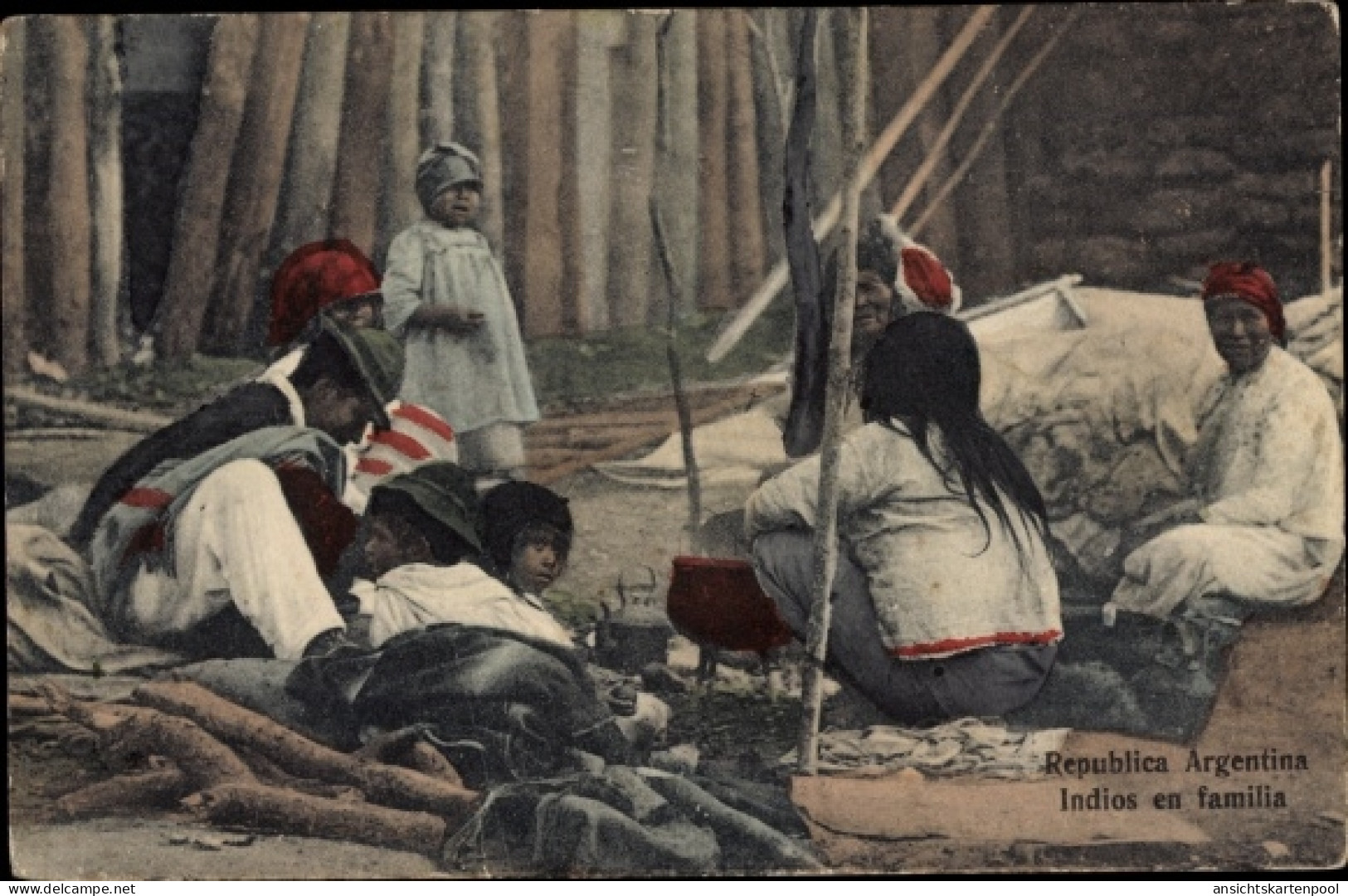 CPA Argentinien, Indios, Familie