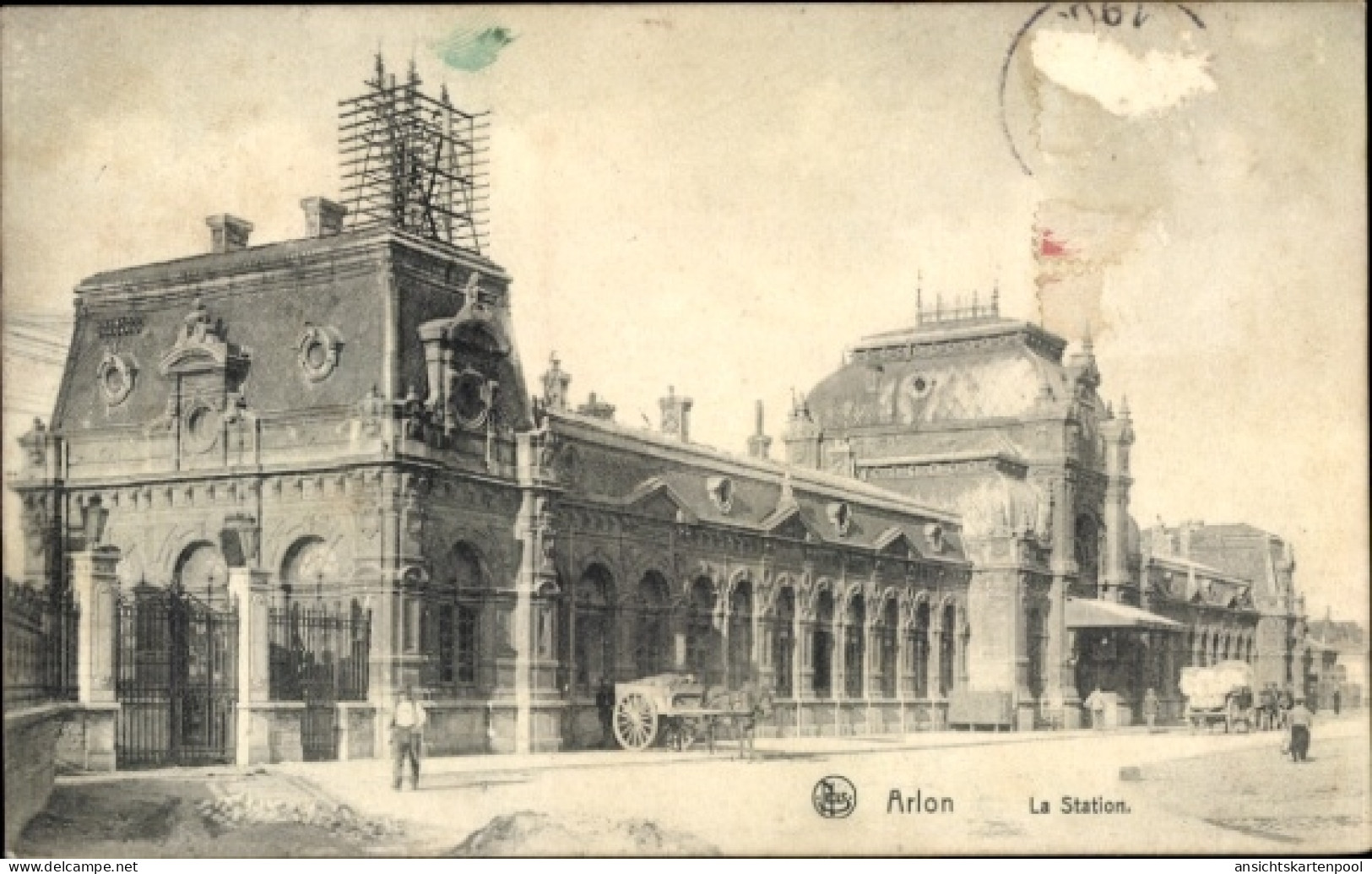 CPA Arlon Aarlen Wallonien Luxemburg, Bahnhof