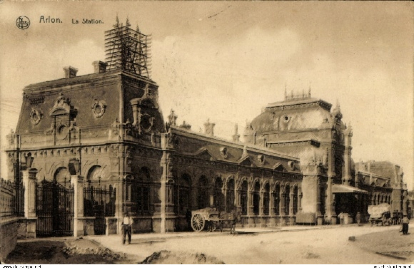 CPA Arlon Aarlen Wallonien Luxemburg, Bahnhof