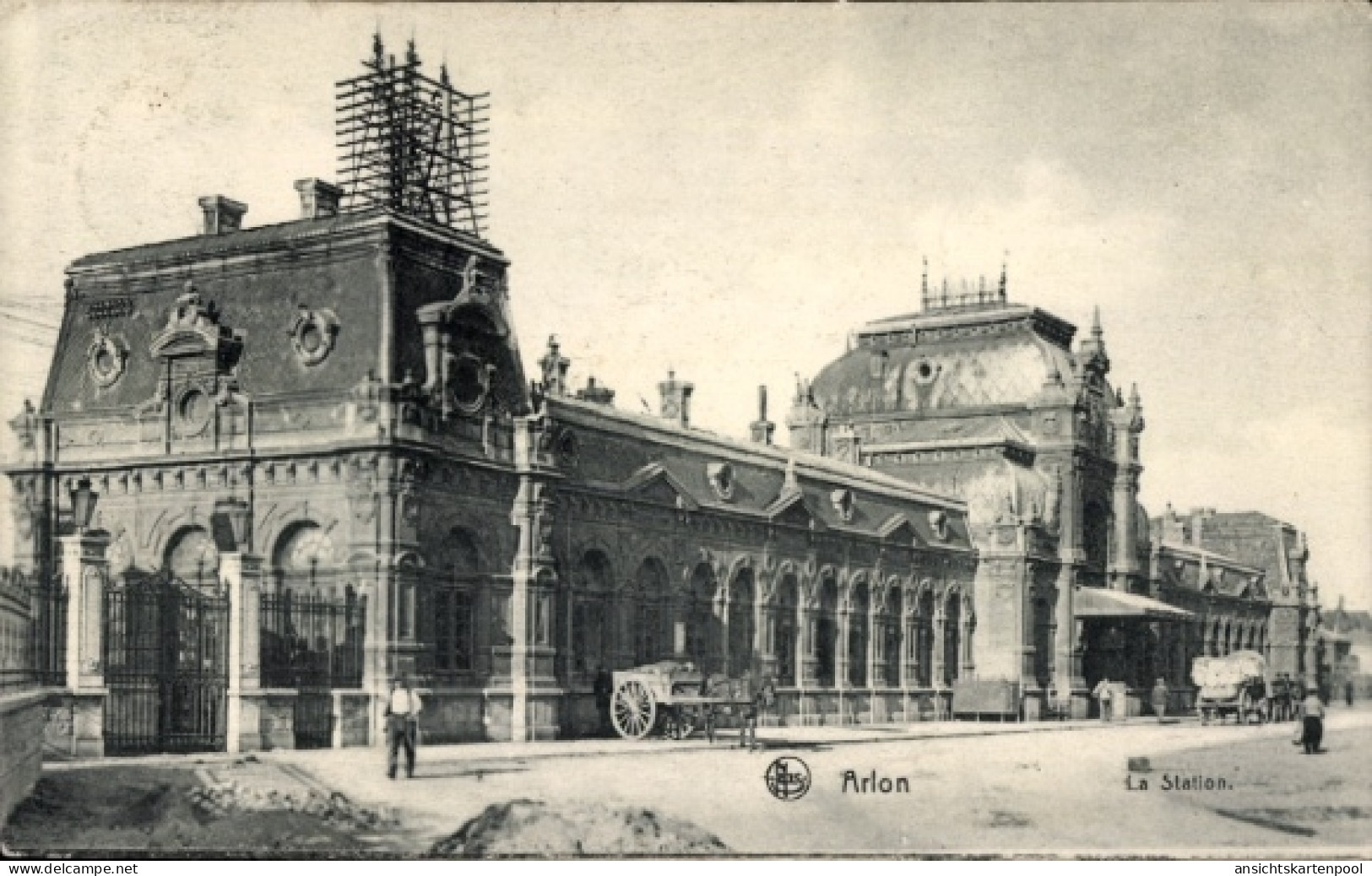 CPA Arlon Aarlen Wallonien Luxemburg, Bahnhof