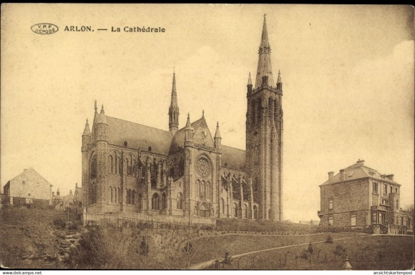 CPA Arlon Aarlen Wallonien Luxemburg, Kathedrale