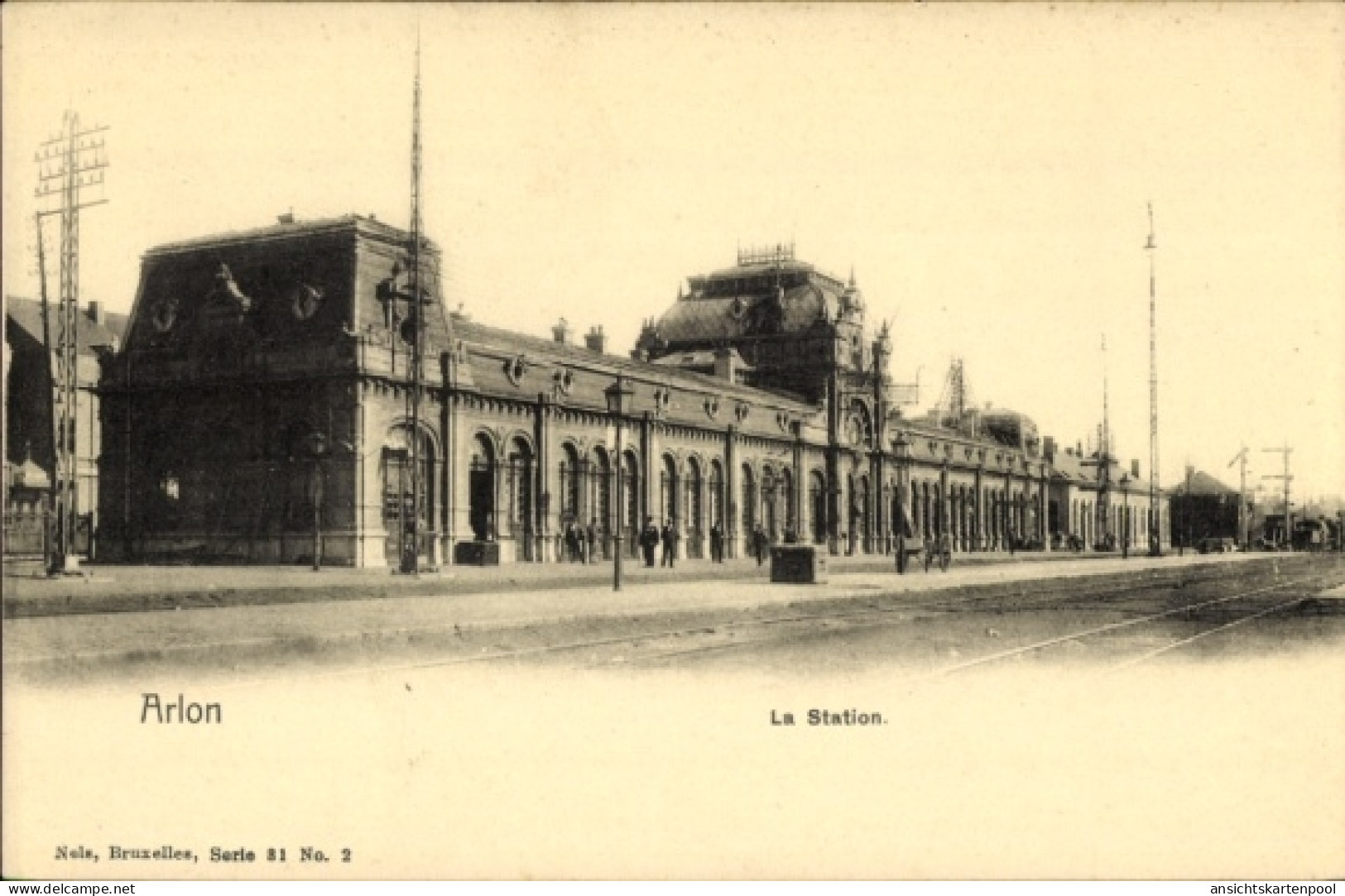 CPA Arlon Aarlen Wallonien Luxemburg, Station