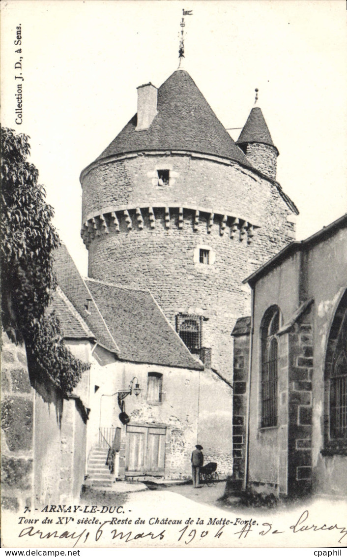 CPA ARNAY-le-DUC château de la Motte-Forte