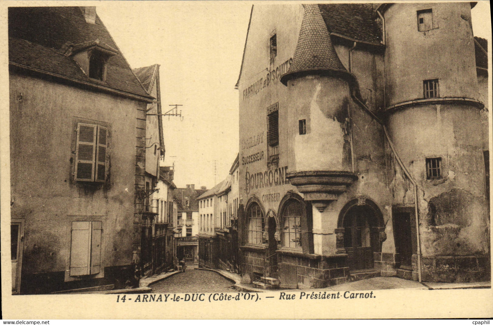CPA ARNAY-le-DUC rue Président Carnot