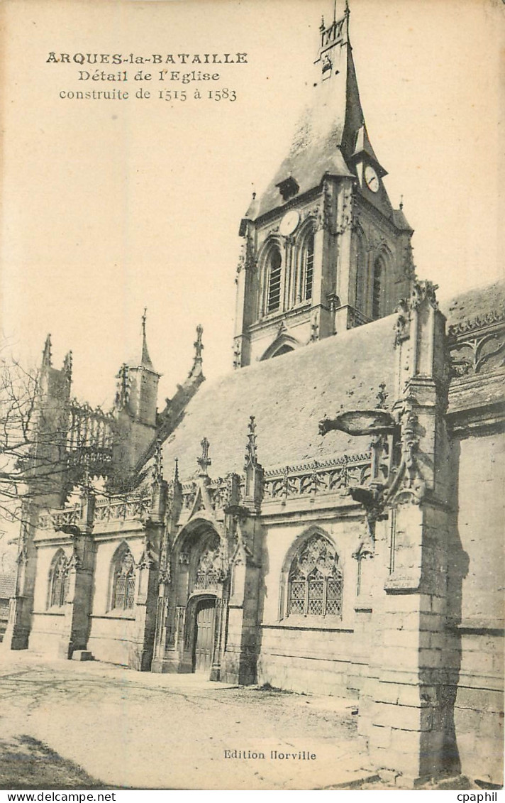 CPA Arques la Bataille Detail de l'Eglise