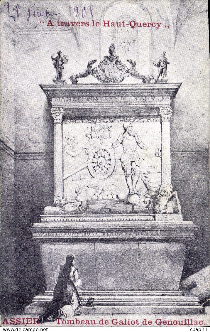 CPA Assier Tombeau De Galiot De Genouillac