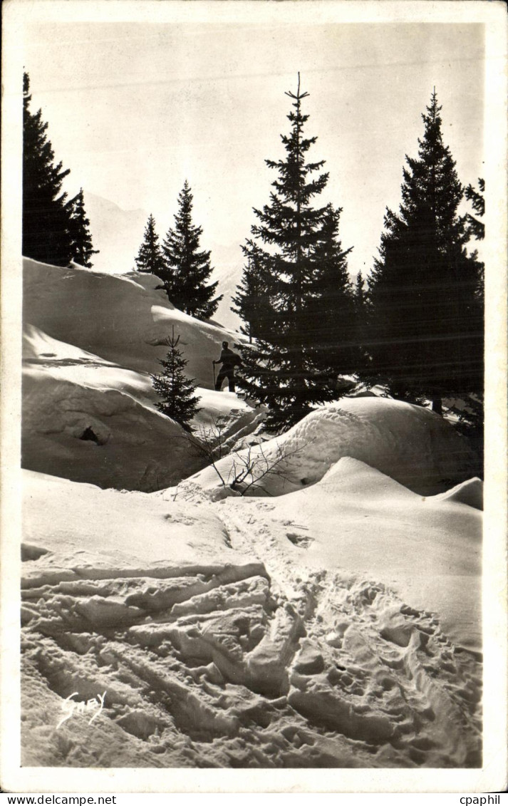 CPA Assy Passy En hiver Ski a Plaine Joux
