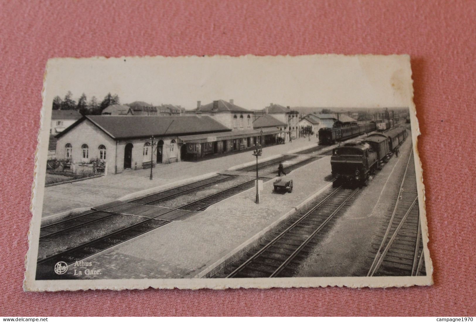 CPA - ATHUS ( AUBANGE ) - LA GARE ( STATION ) - 1947
