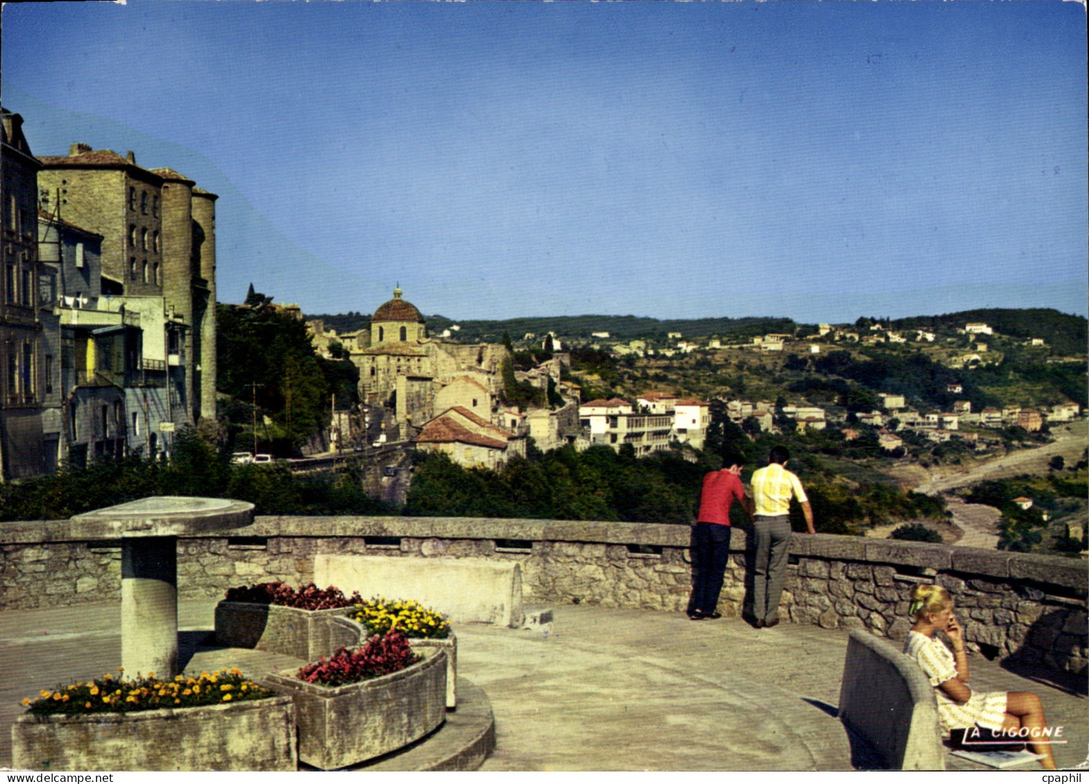 CPA Aubenas Ardeche la table d'Orientation L'Airette