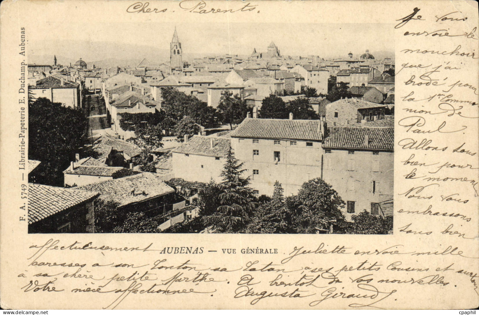 CPA Aubenas Vue Generale