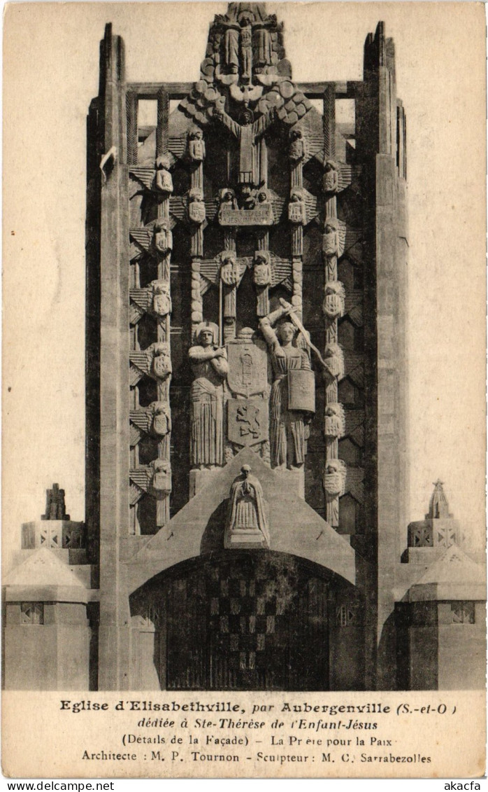 CPA Aubergenville Eglise d'Elisabethville FRANCE (1378341)