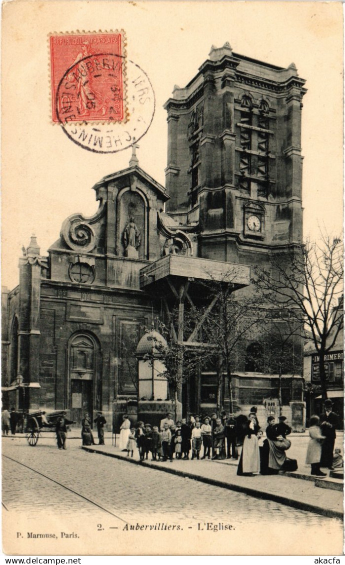 CPA Aubervilliers Eglise (1360590)